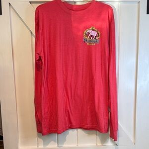 Savannah Graphic Long Sleeve Tee - Coral Pink